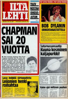 Iltalehti magazine Bob Dylan front cover